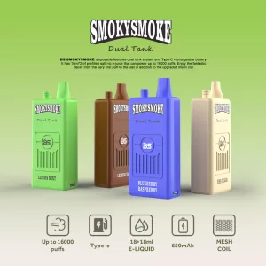 SmokySmoke DUAL TANK 16k Puff Of Joy
